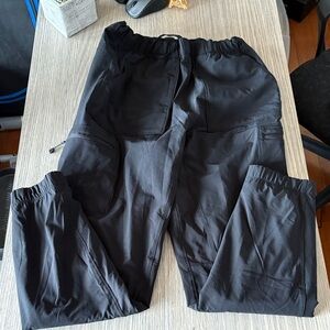 Eddie Bauer Women’s 8 Fleece-Lined Cargo Pants Black Softshell Warm Hiking